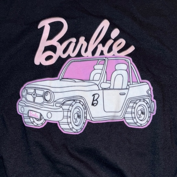 Black Barbie Sweatshirt with Pink and Purple Graphic - Picture 3 of 8